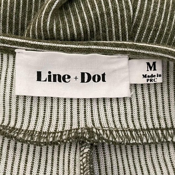 Line & Dot Revolve Medium Green Striped Chest Cutout Iona Jumpsuit NEW WITH TAGS - Picture 6 of 9